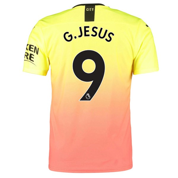 Maillot Football Manchester City NO.9 G.Jesus Third 2019-20 Orange